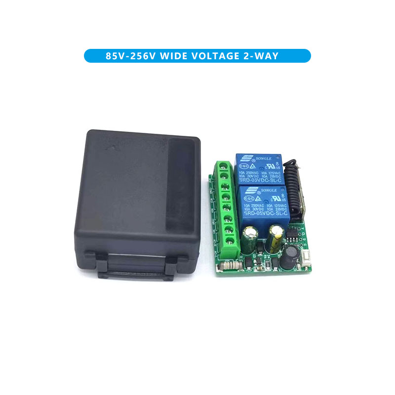 Ac 85v-220v 10a 2 channel relay receiver rf wireless remote control switch, 433mhz universal garage/door/motor controller bottle opener