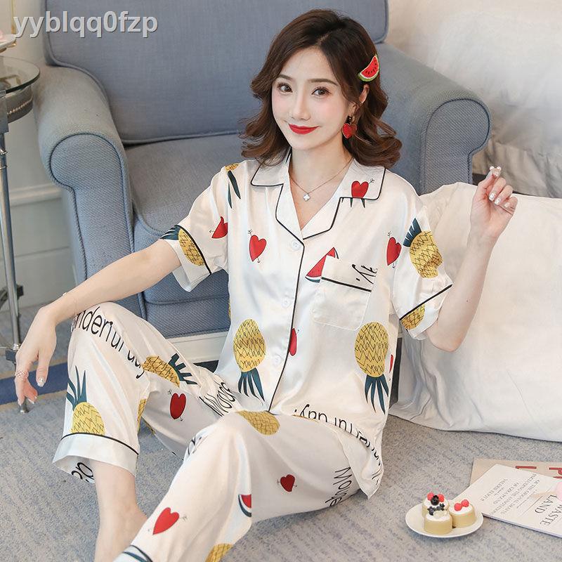 🌈☘️ xả hết🌈☘️ bộ pizama tay cộc quần dài ☘️ chọn mẫu ☘️ chất kate lụa mềm, siêu mịn, không nhăn nhàu free size 40-60kg