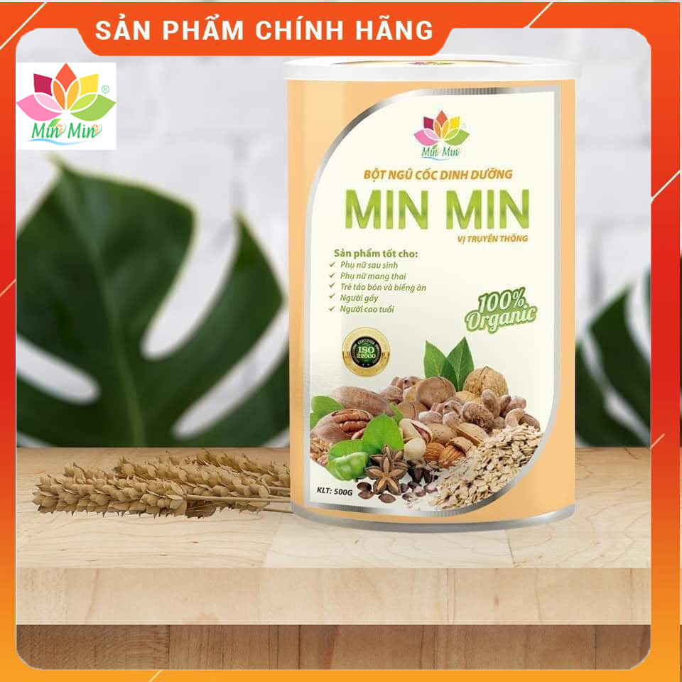 [CHÍNH HÃNG MUA 3 TẶNG 1ly in logo MIN MIN] NGŨ CỐC LỢI SỮA CAO CẤP MIN MIN (1,5kg) , NGŨ CỐC BẦU ,NGŨ CỐC DÀNH CHO CẢ GIA ĐÌNH , NGŨ CỐC ĐẠT CHUẨN ORGANIC