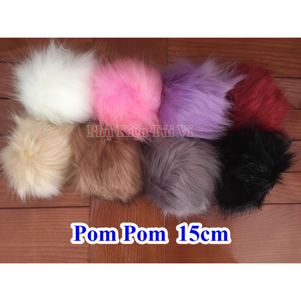 Pom pom 15cm quả bông len