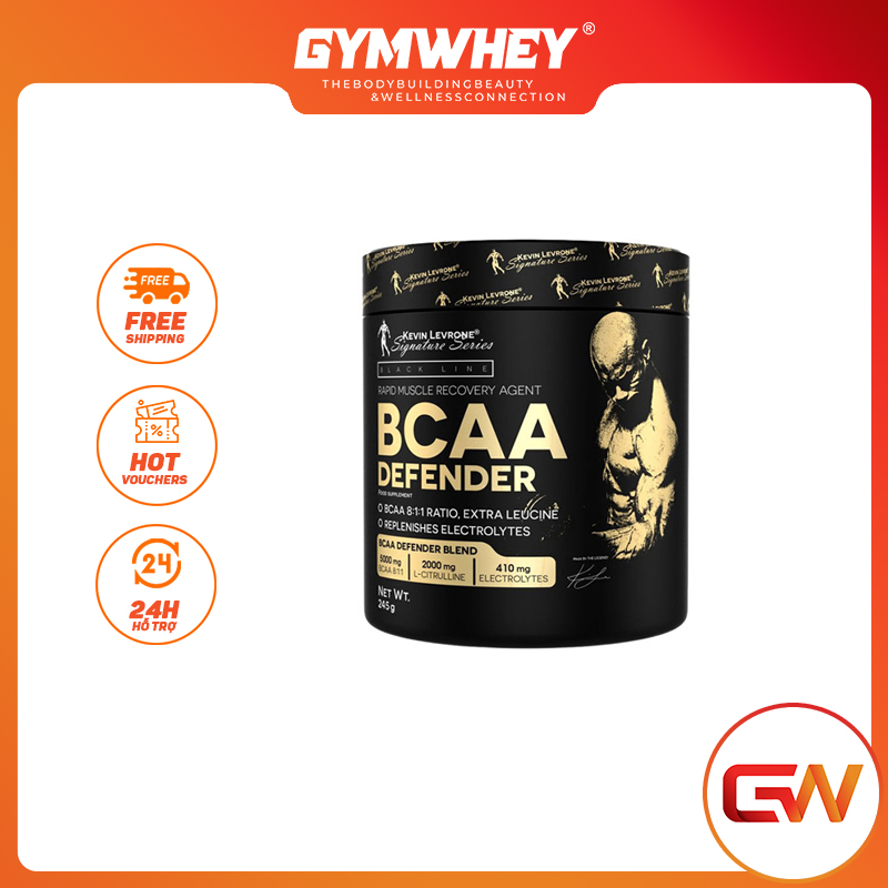 KEVIN LEVRONE BCAA DEFENDER 250 GRAM - Phục Hồi C ơ Bắp Sau Tập Luyện 25 Lần Dùng