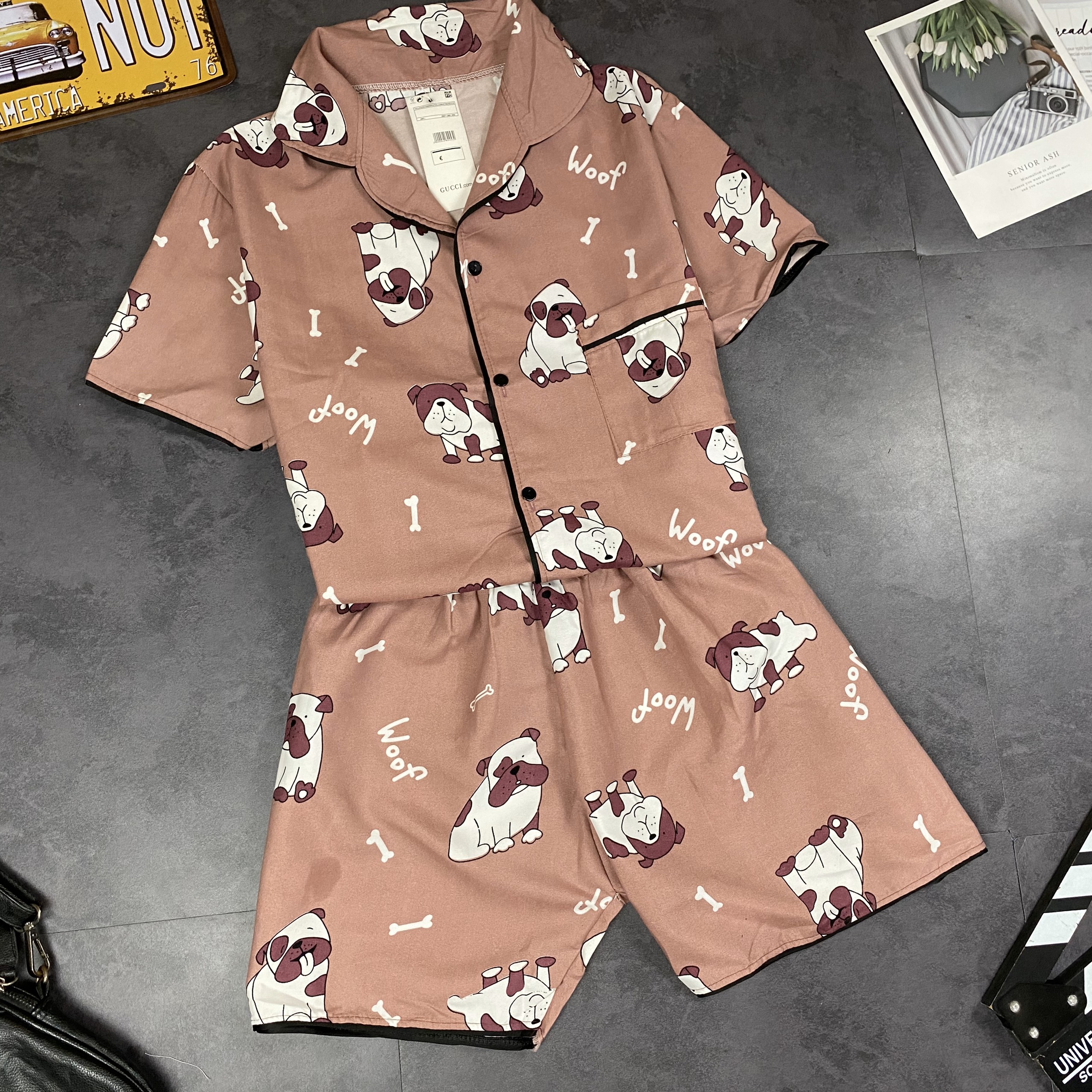 Bộ Quần Áo Nữ, Pijama Nữ, Đồ Bộ Nữ - Chất Liệu Lụa Cao Cấp - Họa Tiết Hoạt Hình - BN218