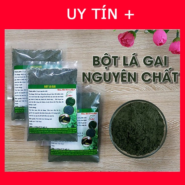 Bột Lá Gai Gói 50g nguyên chất 100% từ lá gai khô chuyên dùng làm bánh gai bánh ít đen thơm ngon chuẩn vị bánh gai