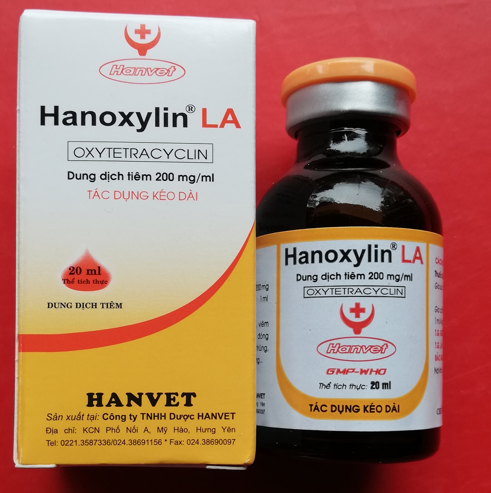 1 lọ Hanoxylin LA 20 ml Chuyên dùng cho suyễn, CRD, viêm phổi, lepto (bệnh nghệ), đóng dấu, viêm vú, tụ huyết trùng, viêm ruột-ỉa chảy, viêm móng...