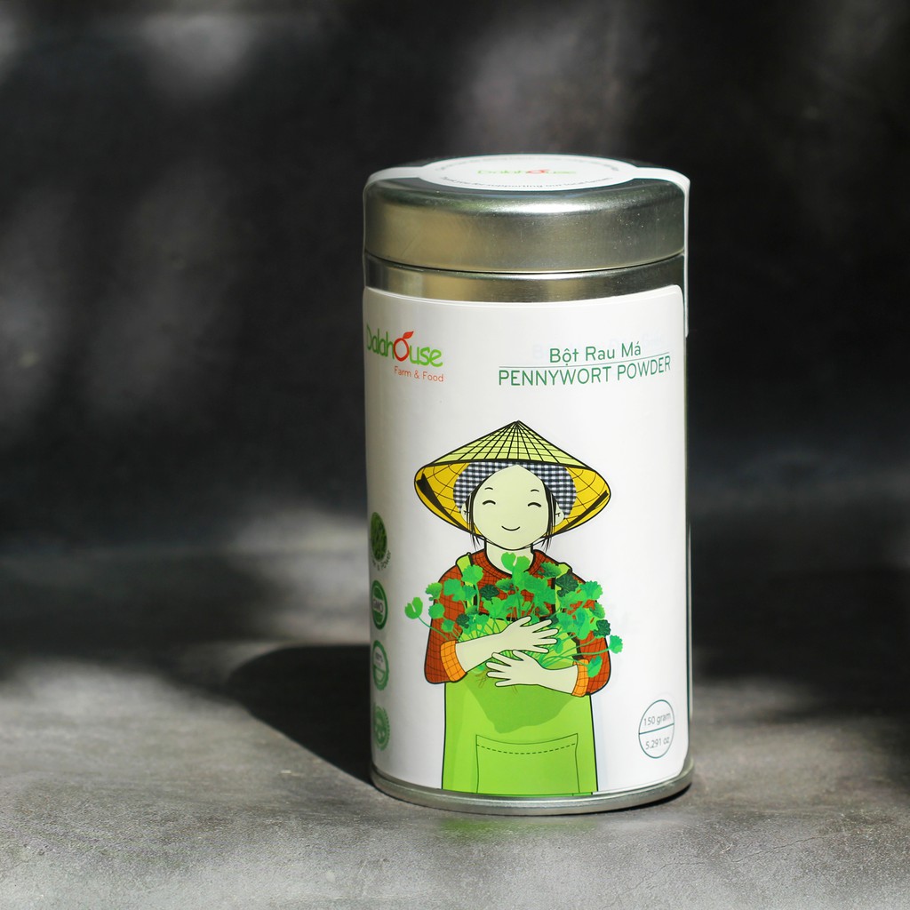 Bột rau má hữu cơ dalahouse hộp 150 gram