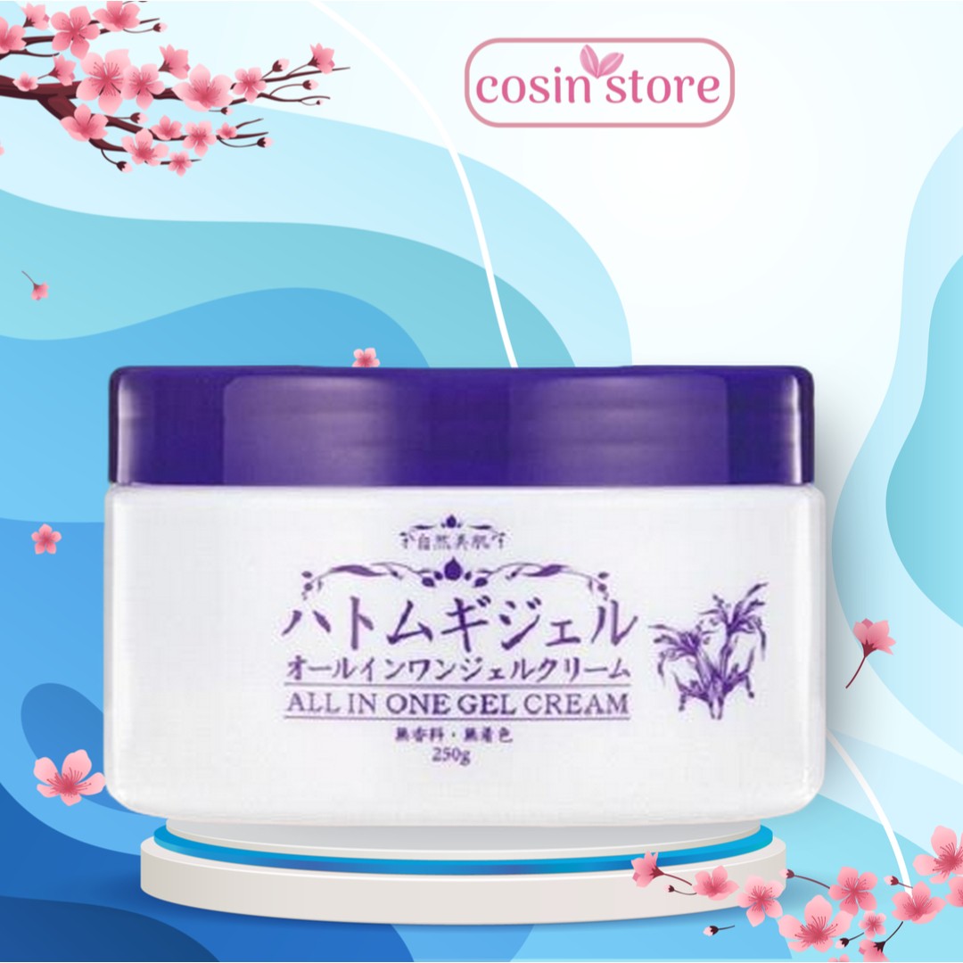 Kem Dưỡng Ẩm Ý Dĩ Hatomugi Hadariki All In One Gel Cream 250g Dưỡng Trắng Cấp Ẩm Toàn Thân CosinStore