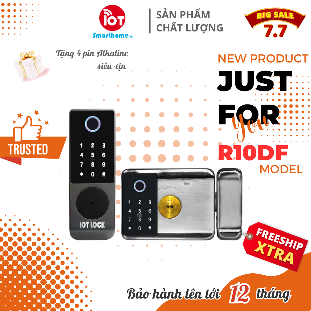 Khoá cổng thông minh - thêm xóa qua app smartlife/tuya/ttlock - vân tay, mật khẩu, thẻ từ hai mặt, app