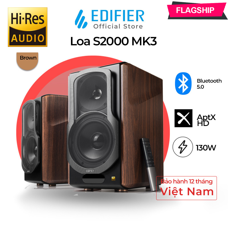 Loa edifier s2000mk3 bluetooth máy tính để bàn aptx hd flagship công suất 130w vi tinh điều khiển từ xa đa dạng cổng kết nối - hãng chính hãng - phiên bản quốc tế - bảo hành 12 tháng - đổi mới trong 30 ngày