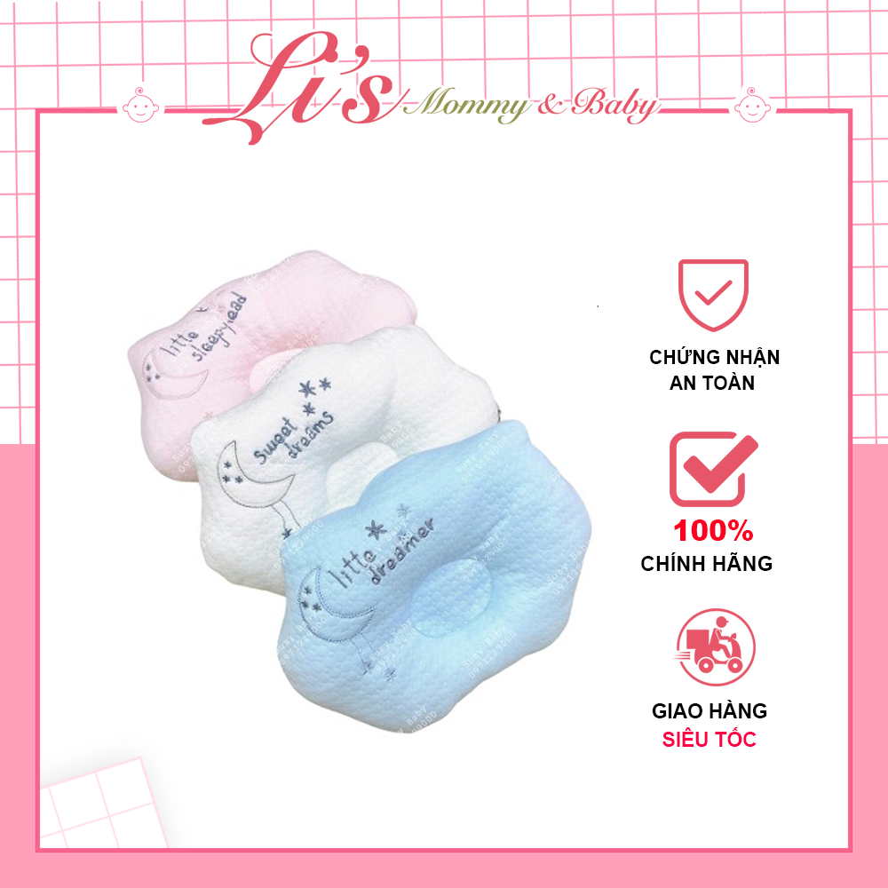 Gối chống méo đầu cho bé sơ sinh bé từ 6 tháng 1 tuổi 2 tuổi siêu dễ thương Mã A69