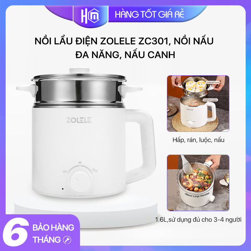 Zolele zc301 nồi nấu canh đa năng dung tích 1.6l