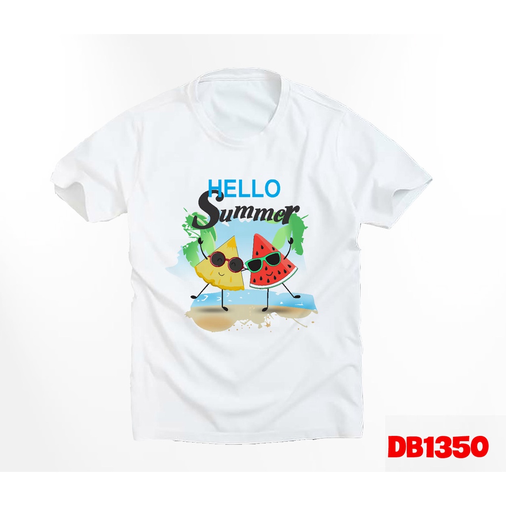 Áo thun nhóm phượt in hello summer --