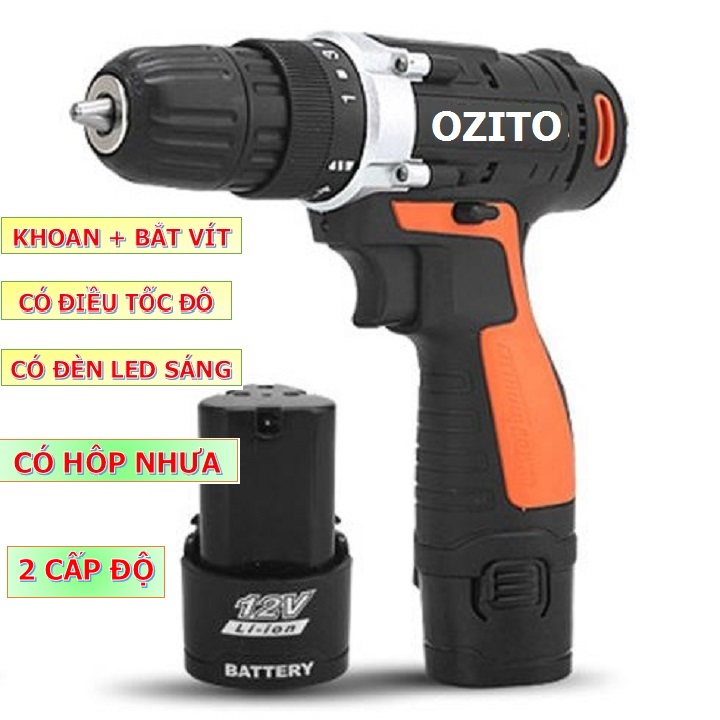 Máy khoan pin, máy bắn vít không dây 12v, máy khoan cầm tay, máy khoan pin