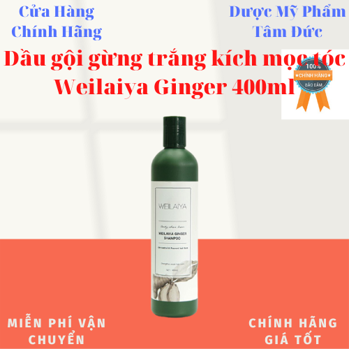 [HCM]Dầu gội gừng trắng ngăn rụng và kích mọc tóc Weilaiya Ginger Shampoo 400ml- DMPTD2