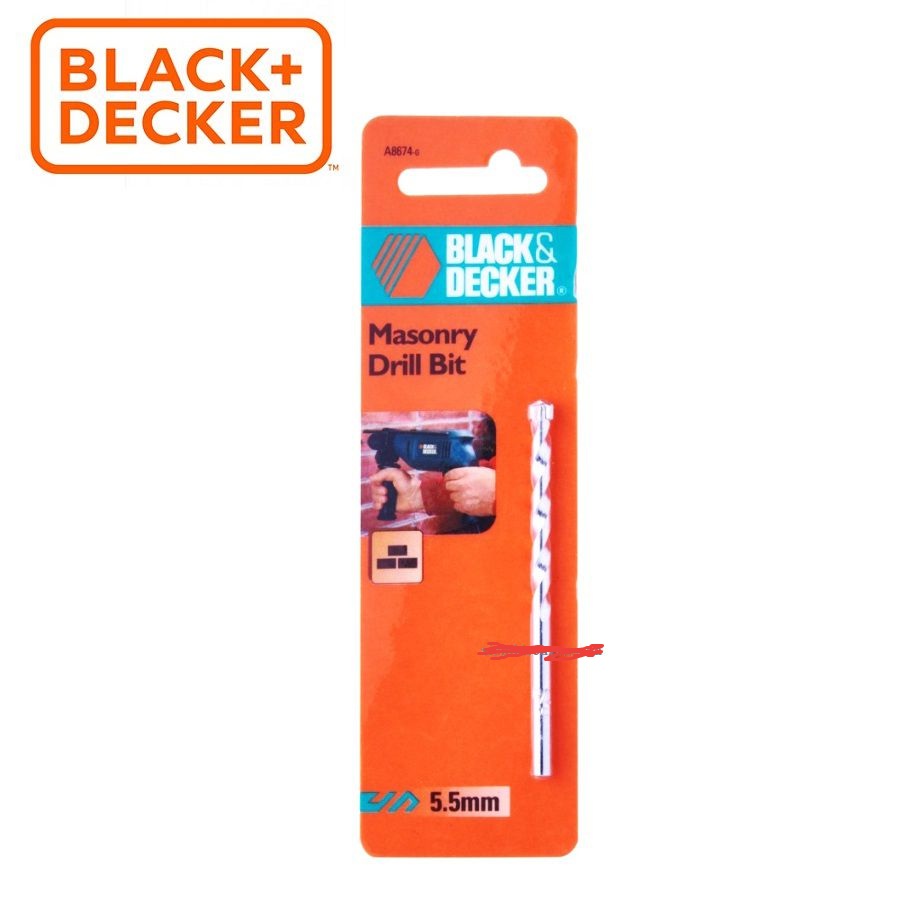 Mũi khoan gạch, bê tông 5.5mm black+decker - a8674