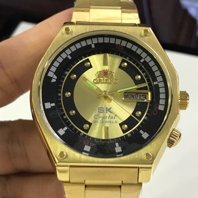{ ĐỒNG HỒ NHẬT BẢN SỊN SỐ 1 LAZADA}  { orient patek seiko sk hulot omega rado} Đồng Hồ Cơ Nam SK Vàng Cát Mạ Vàng 14K Chống Nước Chống Xước Automatic  { bán buôn sk orient seiko patek }