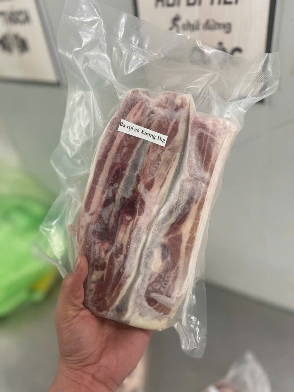 Ba rọi heo có xương vừa nac vừa mỡ 1kg (giao hỏa tốc 2h)