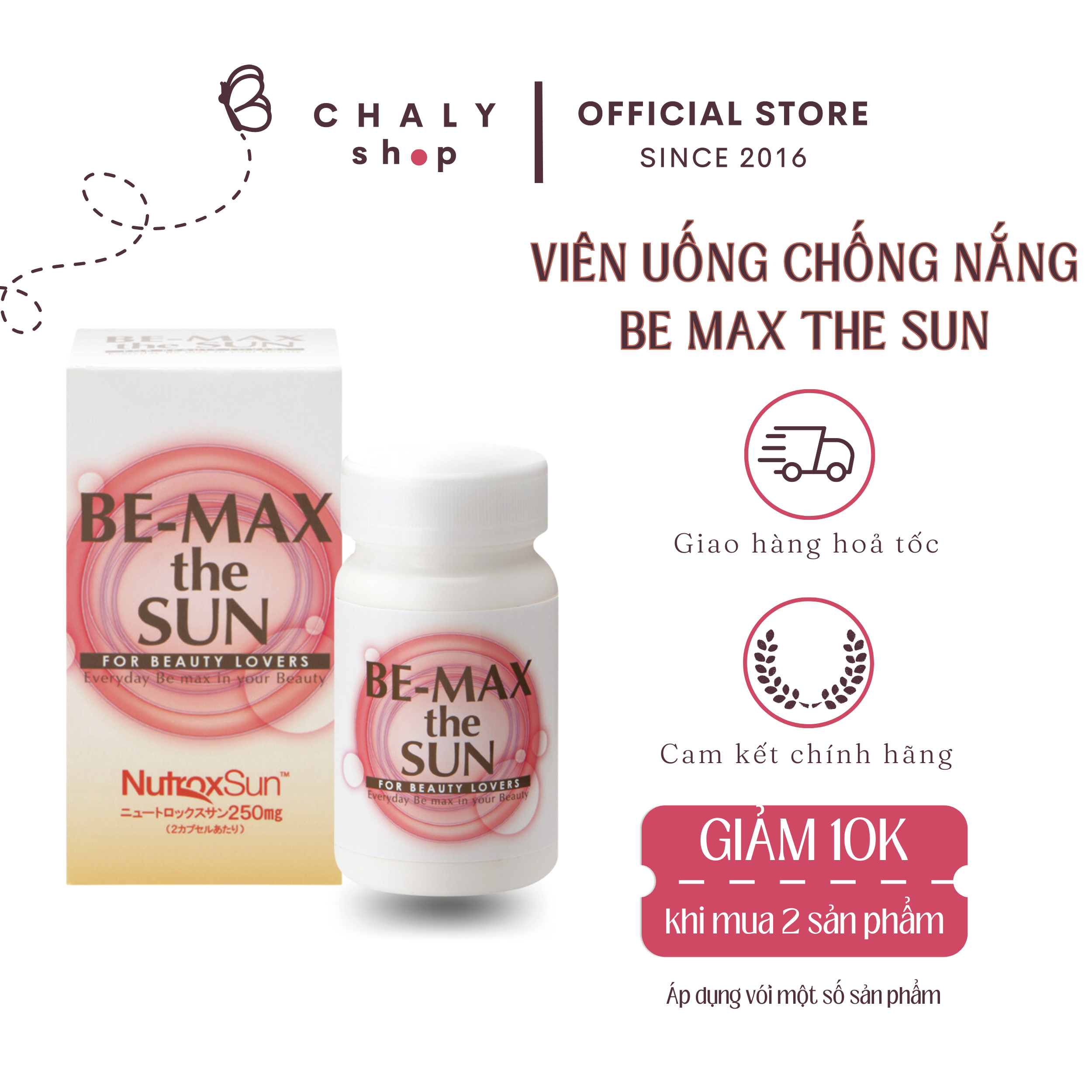 Viên uống chống nắng Be Max The Sun NutroxSun Nhật Bản