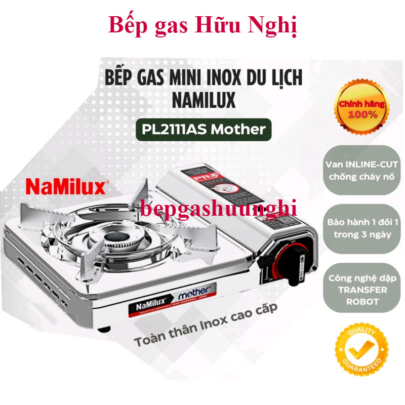 Bếp gas mini namilux mother pl2111as, hàng chính hãng