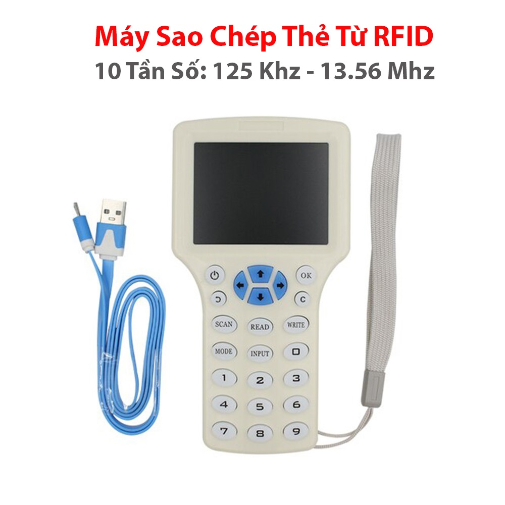 Máy sao chép thẻ từ rfid 10 tần số 125 khz - 13.56 mhz chép thẻ thang máy thẻ xe