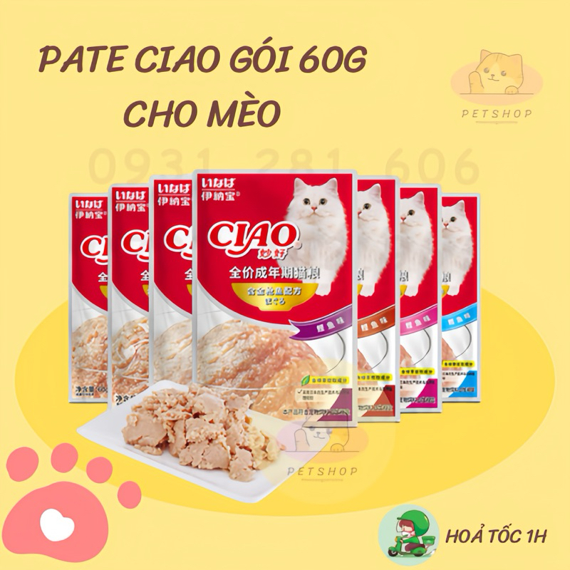 Pate CIAO gói 60g cho Mèo