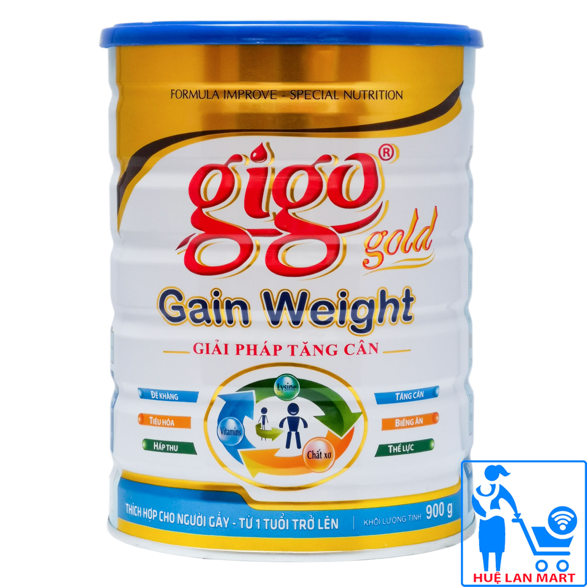 Sữa bột gigo gold gain weight hộp 900g