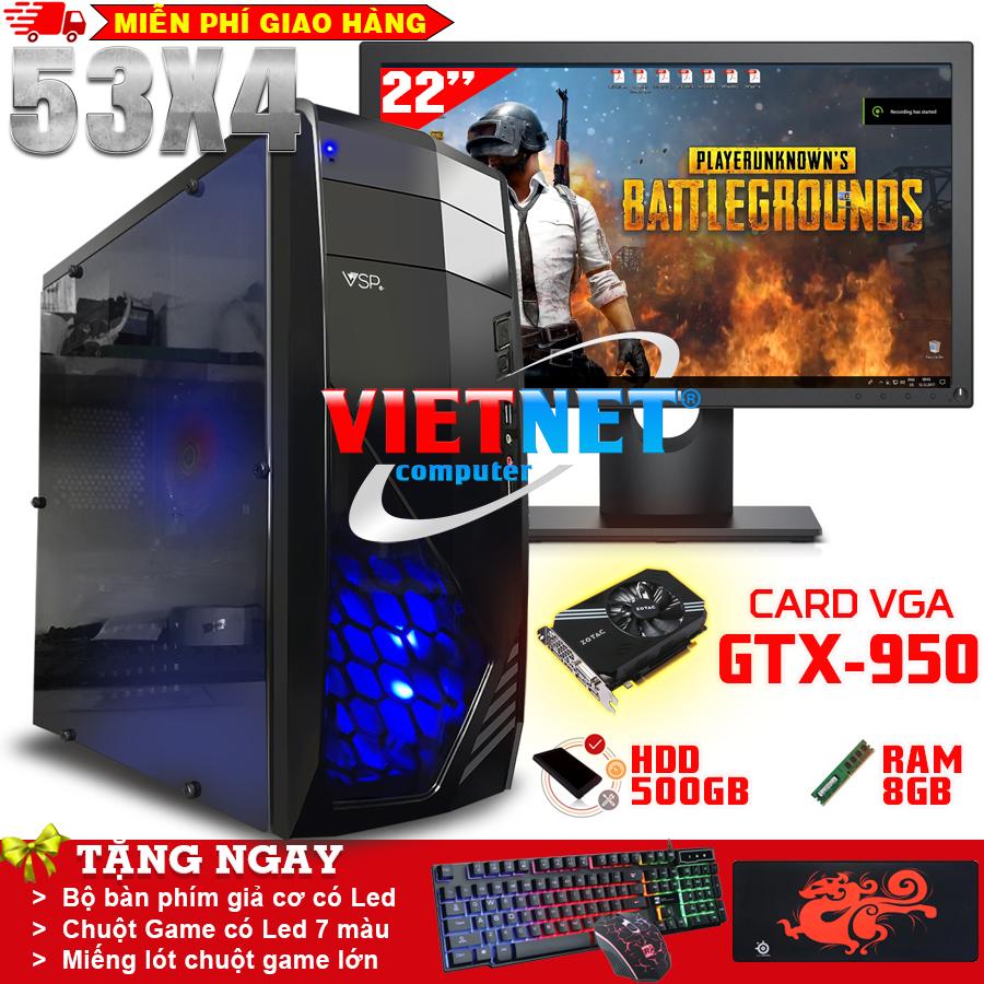 [Trả góp 0%]Bộ máy tính chơi game VNgame 53X4 chip i5 3470 card VGA GTX - 950 Ram 12GB Hdd 500GB + màn hình 22 inch