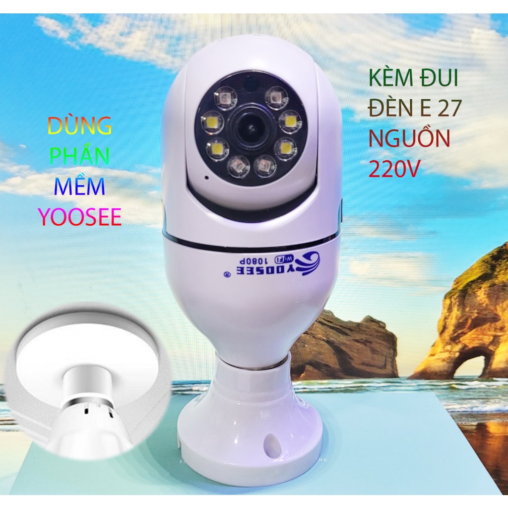 Camera ip wifi yoosee hk211 hd 1080p 1.3mpx kiểu bóng đèn sang trọng