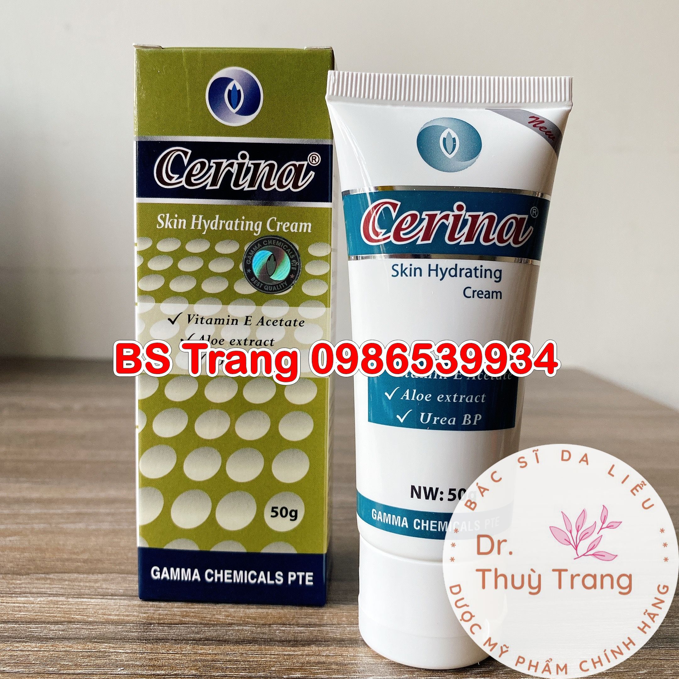 Kem dưỡng ẩm Cerina Cream tuýp 50g giúp cải thiện tình trạng da khô, nứt nẻ