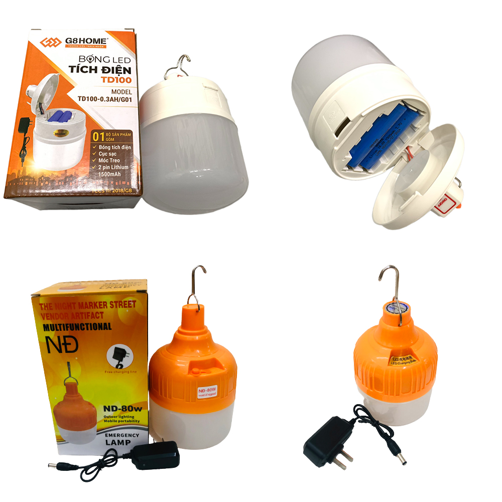Đèn tích điện, bóng led sạc 30w / 50w / 80w / 100w loại tốt - điện việt