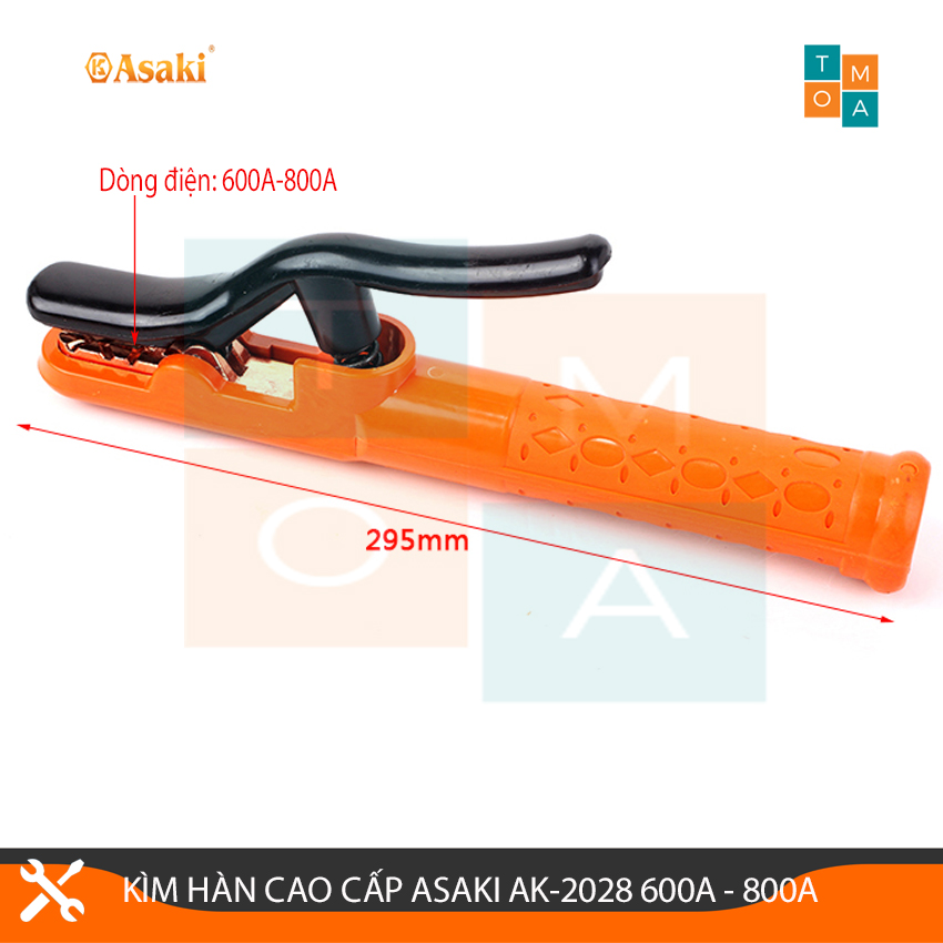 Kìm hàn cao cấp asaki ak-2028 600a-800a, kìm kẹp hàn asaki, kìm kẹp mát 600a-800a, kim han, kìm hàn điện cao cấp