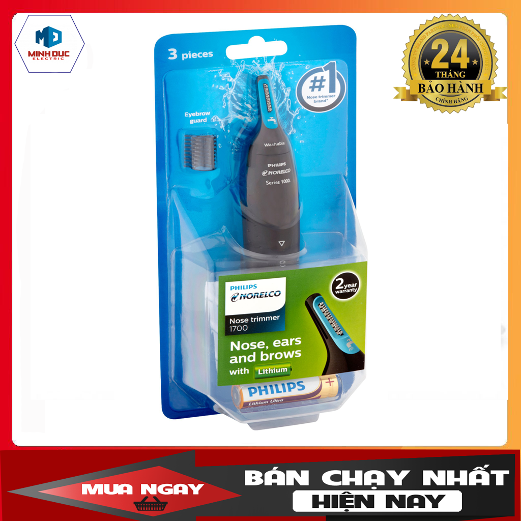 Máy tỉa lông mày, tai và mũi philips nt1700 / 49 bảo hành 2 năm