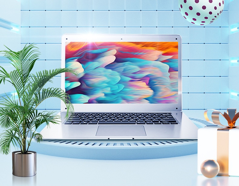 Laptop siêu mỏng mini 13.3 inch Ram 6GB SSD 64GB giải trí văn phòng học tập