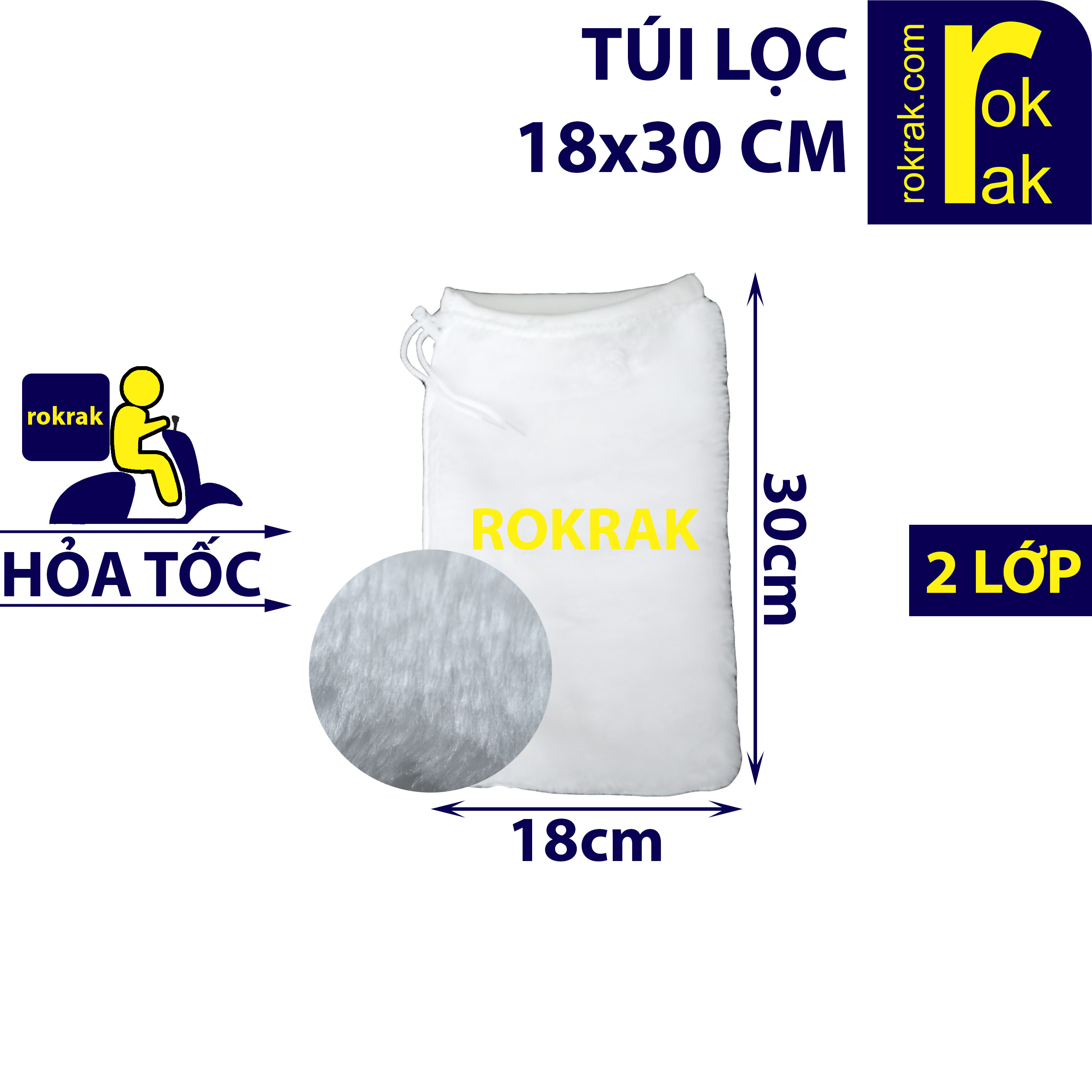 [HCM]Túi lọc hồ cá 2 lớp cao cấp ~18x30cm