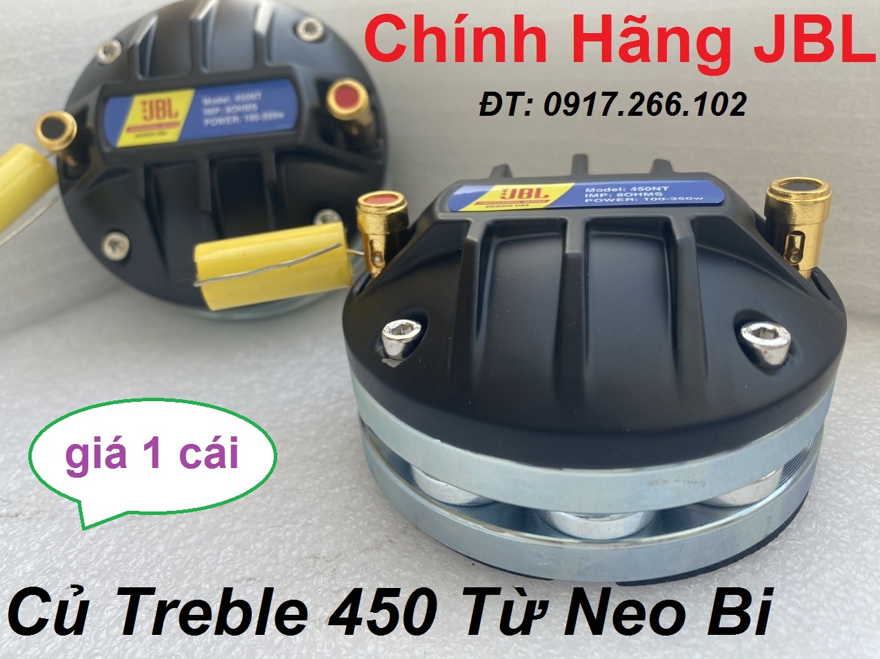 Loa treble kèn 450 neo bi chính hãng jbl côn dẹp nắp nhôm - giá 1 củ - trép 450 neo rời
