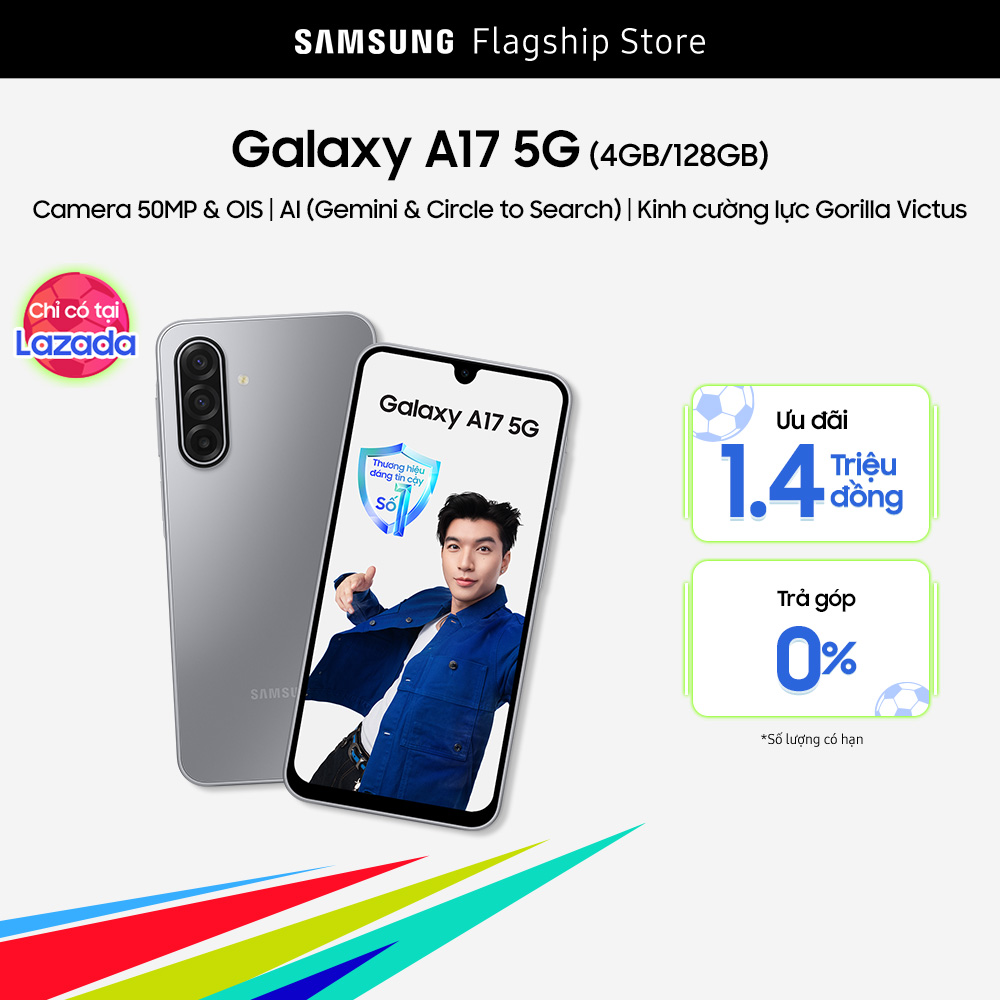 [SALE CUỐI THÁNG 22-29.6] Điện thoại Samsung Galaxy A17 5G (4-128GB) - Hàng chính hãng
