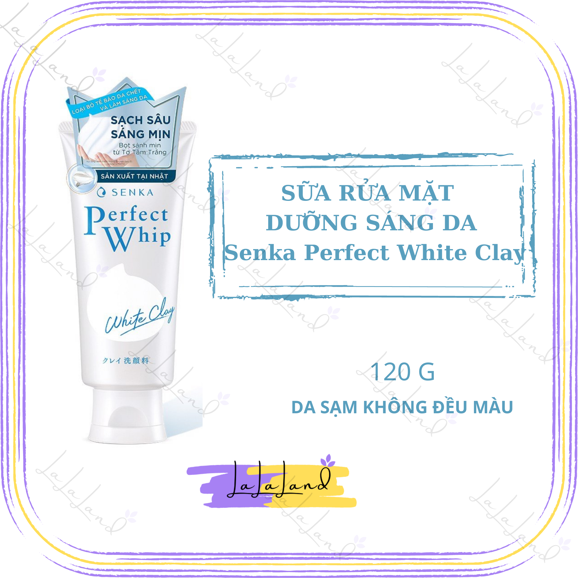 [HCM][Chọn Mẫu mới hoặc mẫu cũ] Sữa rửa mặt tạo bọt đất sét trắng Giúp loại bỏ tế bào chết cho làn da sáng rạng rỡ và đều màu Senka Perfect White Clay 120g