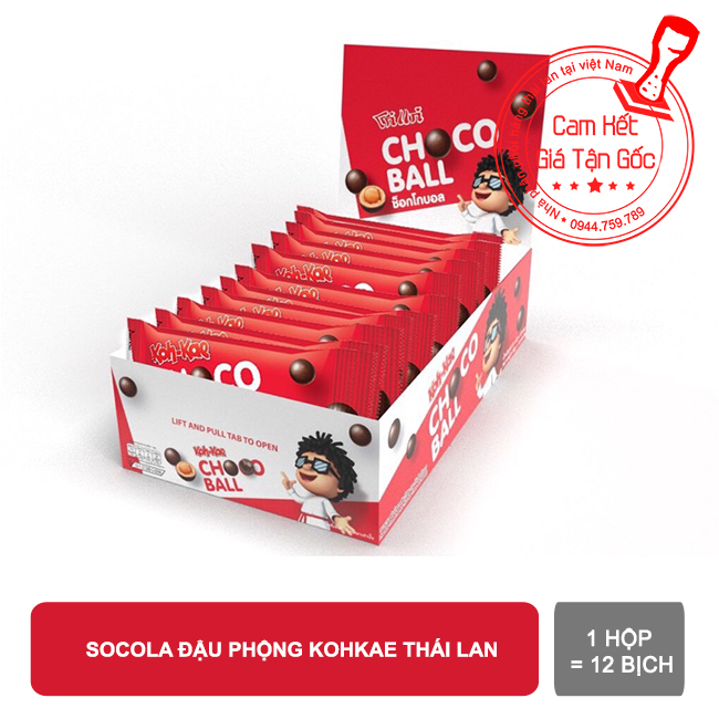Socola đậu phộng KohKae thái lan,Đậu phộng phủ socola,ăn vặt nội địa thái lan
