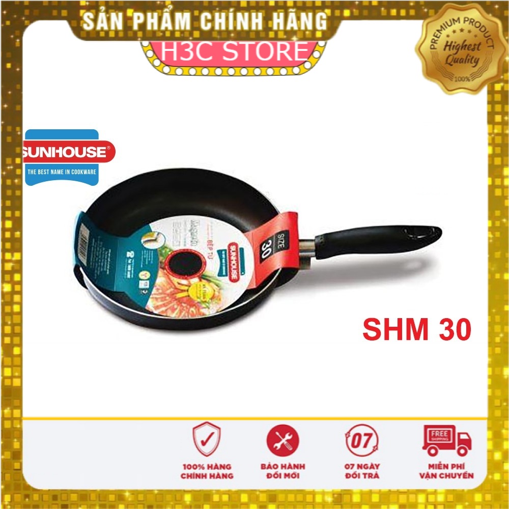 [ Hot Sale] Chảo chống dính, Chảo Từ Sunhouse SHM30 - Loại size 30 cm - H3C Store