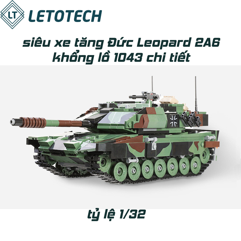 Lego siêu xe tăng Đức Leopard KHỔNG LỒ 1043 chi tiết