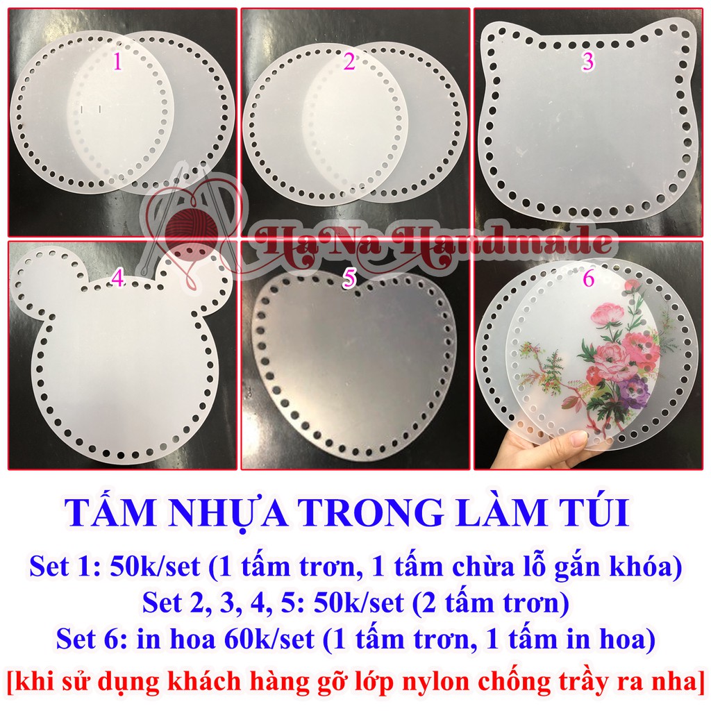 Tấm nhựa tròn trong làm túi 18cm