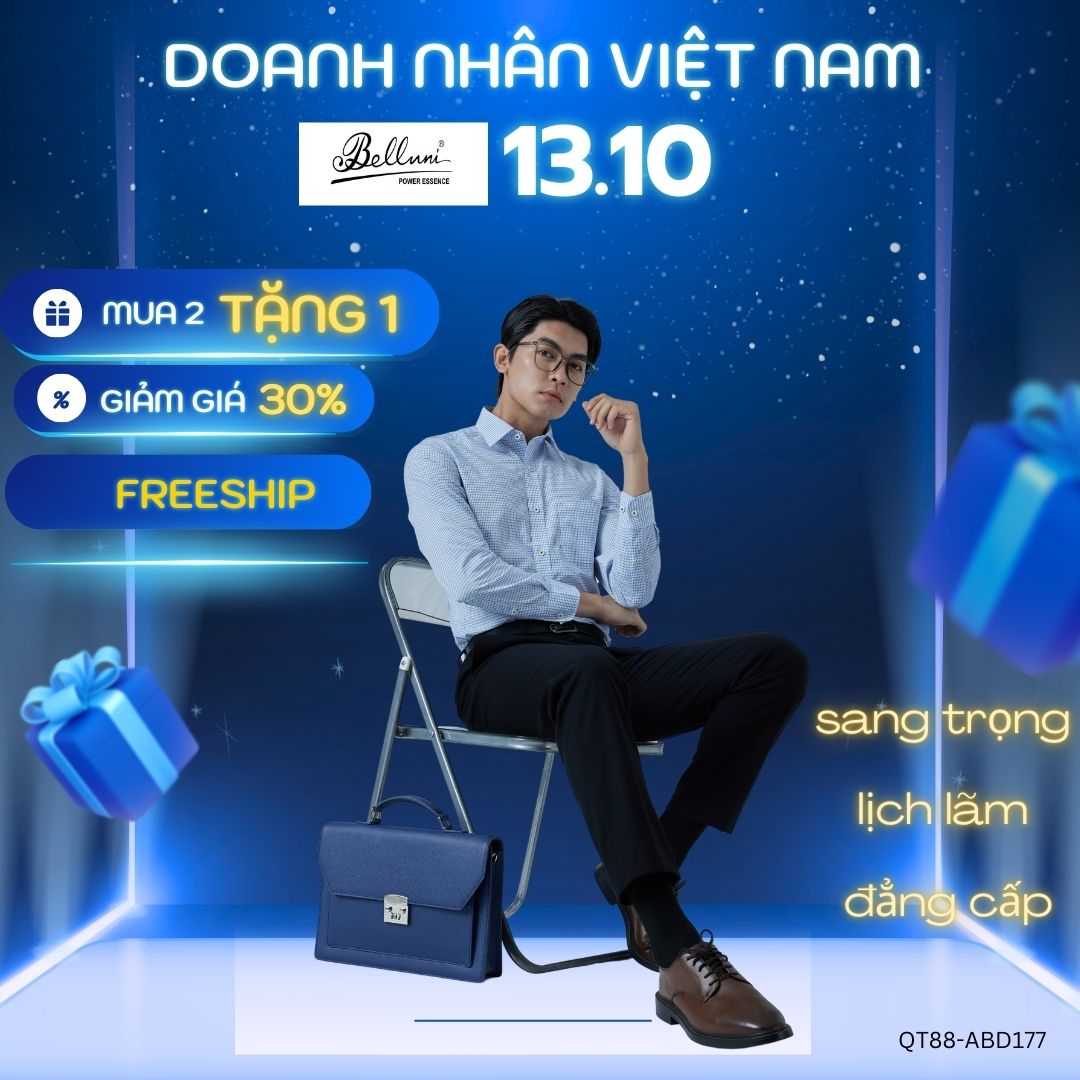 Áo sơ mi nam tay dài cao cấp BELLUNI vải sợi tre - ABD.BP.BE.177.B3 