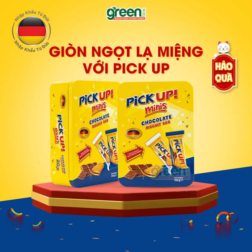 Hộp bánh socola Pick Up Minis 212g nhập khẩu Ý