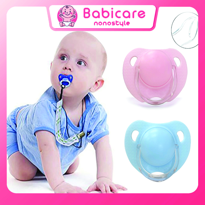 Núm Ti Giả Loại Tròn Cho Bé Sơ Sinh, 0-6 Tháng Tuổi, Núm Trợ Ti, Núm Vú Giả An Toàn Cho Bé Không Chứa BPA - Nonostyle BabiCare