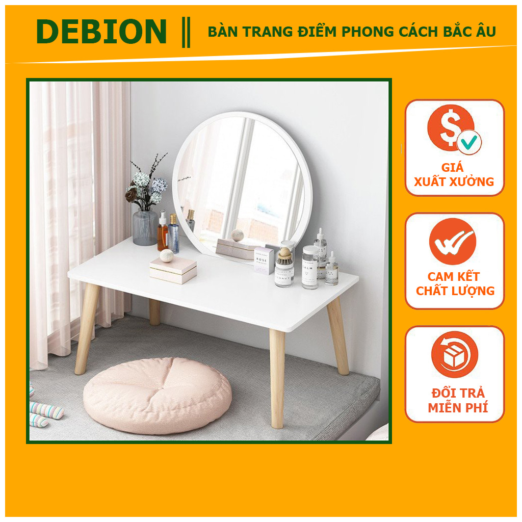 [Freeship Max]_] Bàn Trang Điểm Mini Phong Cách Bắc Âu ̣̣̣̣̣̣DEBI117,Bàn Trang Điểm Chất Lượng Gỗ MDF Nhập Khẩu Cao Cấp, Bàn Trang Điểm Hiện Đại Sang Trọng - DEBION OFFICAL