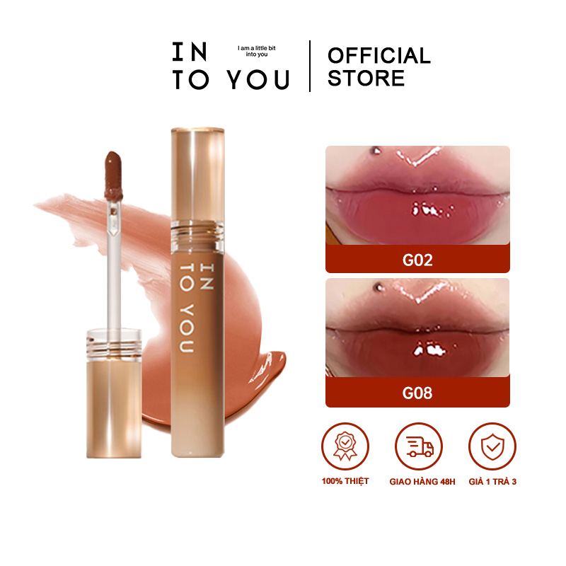 Into you son tint son bóng căng mọng tạo hiệu ứng gương dưỡng ẩm cho môi giữ màu tốt bền lâu trôi