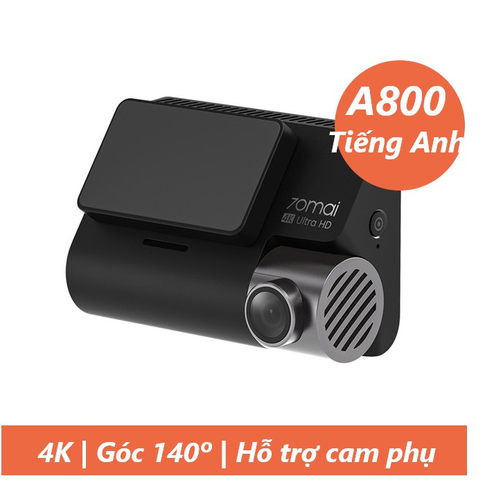 A800 TIẾNG ANH Camera hành trình 70mai A800 4K - Camera hành trình oto
