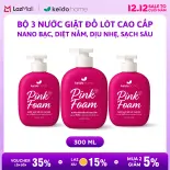 Bộ 3 Chai Nước Giặt Đồ Lót Cao Cấp Keido.home Pink Foam 300ml – Nano Bạc, Diệt Nấm, Dịu Nhẹ, Sạch Sâu