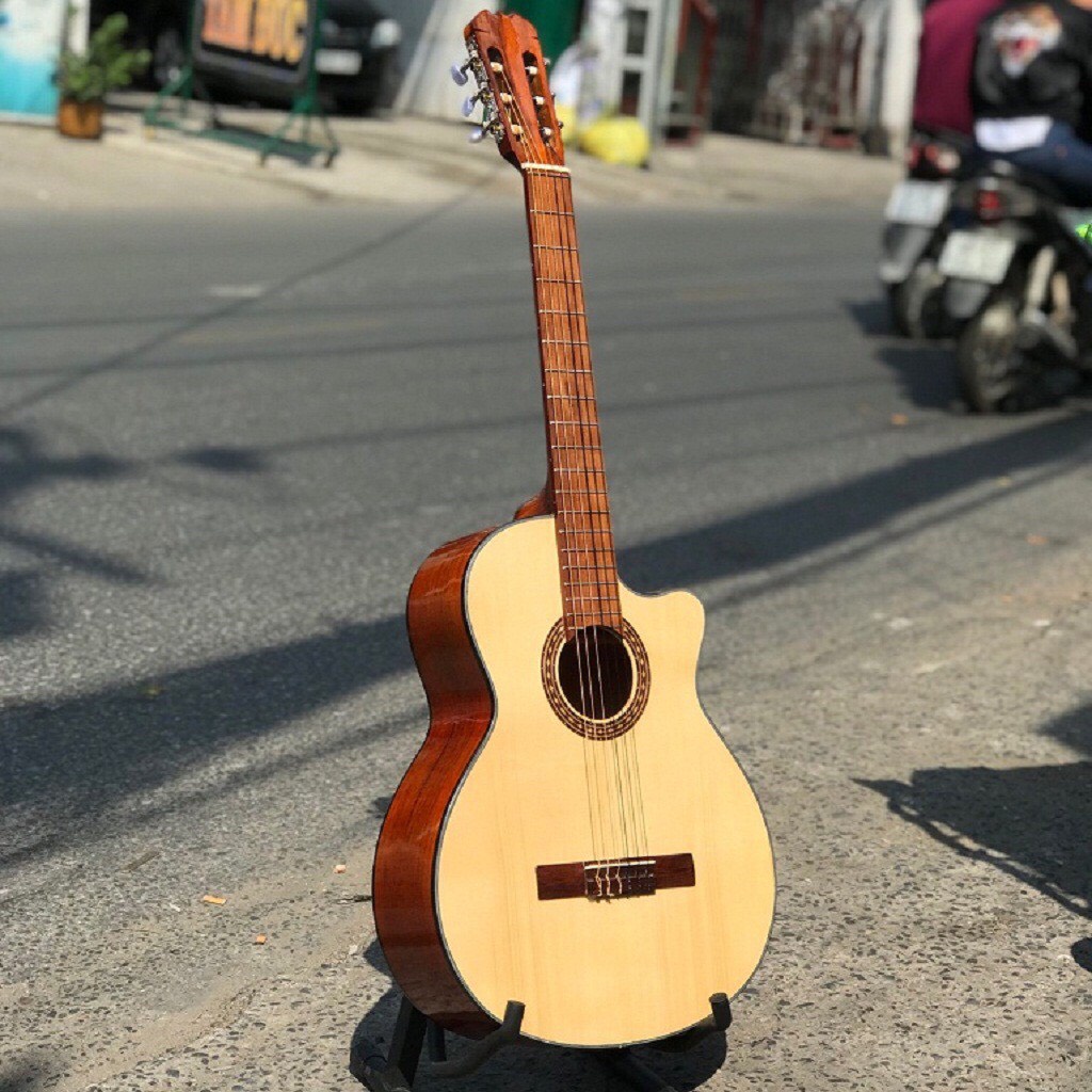 Đàn Guitar classic gỗ hồng đào nguyên tấm ST.C2 - Đàn dáng khuyết và dáng đầy - bảo hành 48 tháng