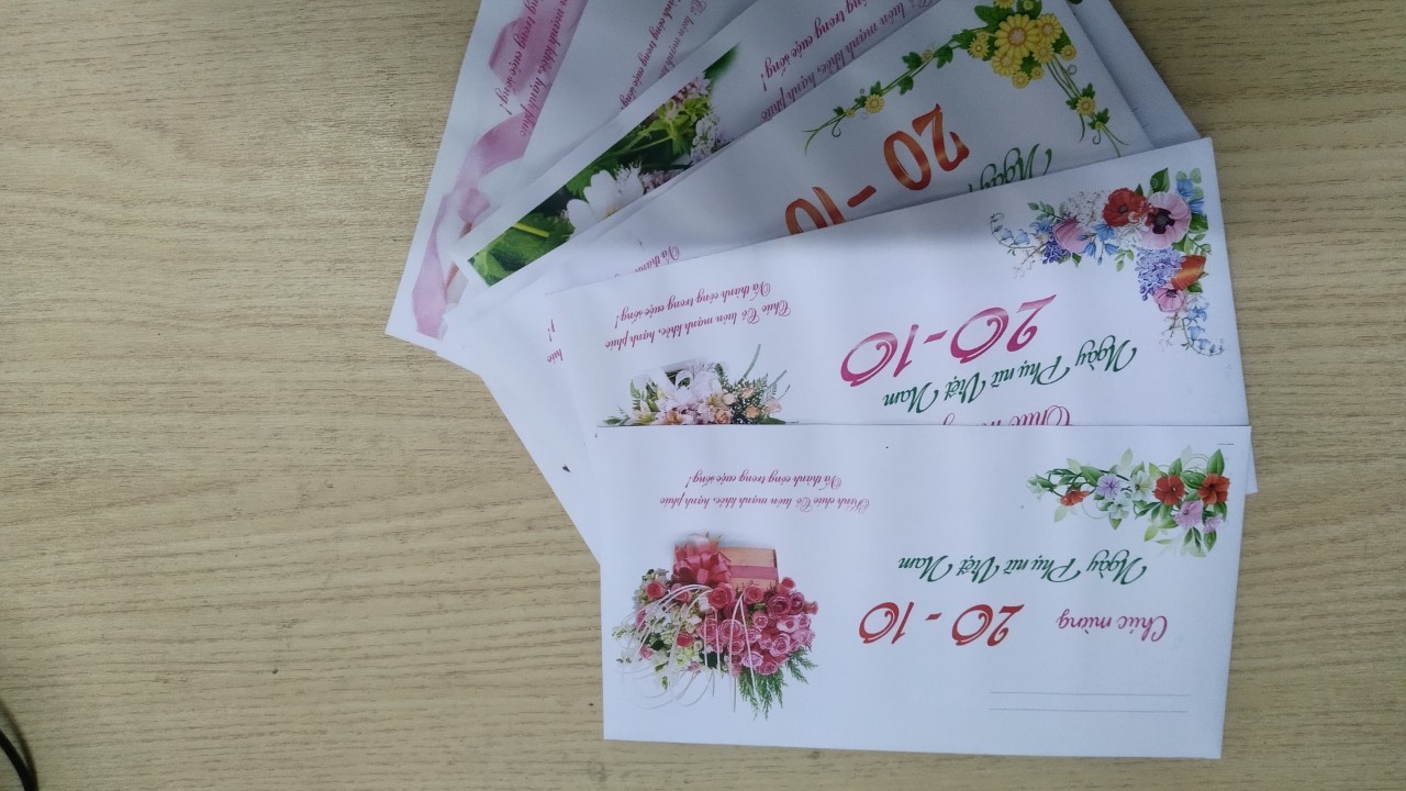 20 cái phong bì chúc mừng 20-10 dùng để tặng quà ngày phụ nữ Việt Nam