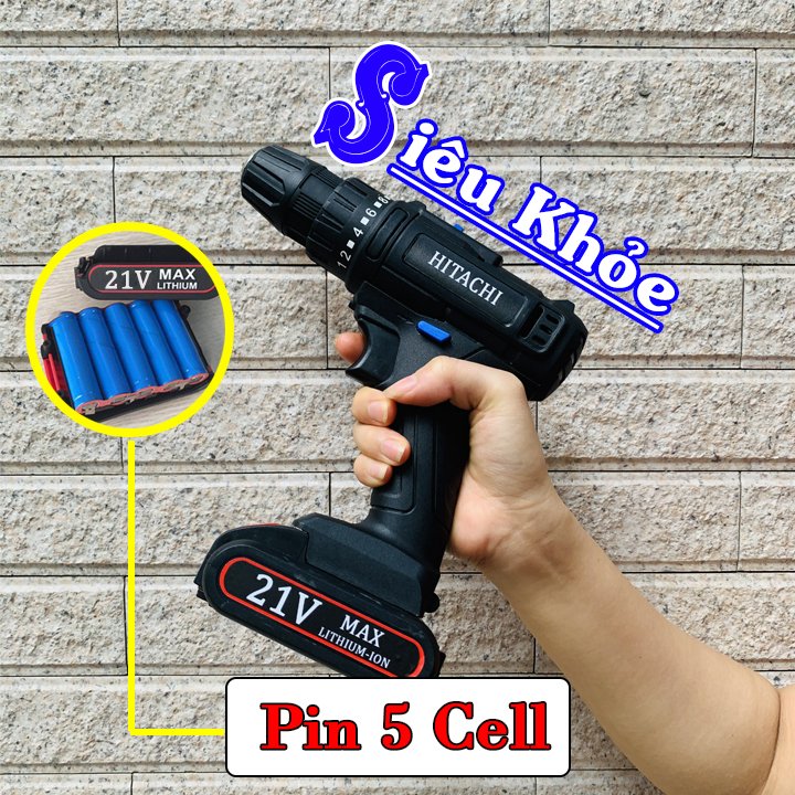 Khoan pin Hitachi 21V cao cấp